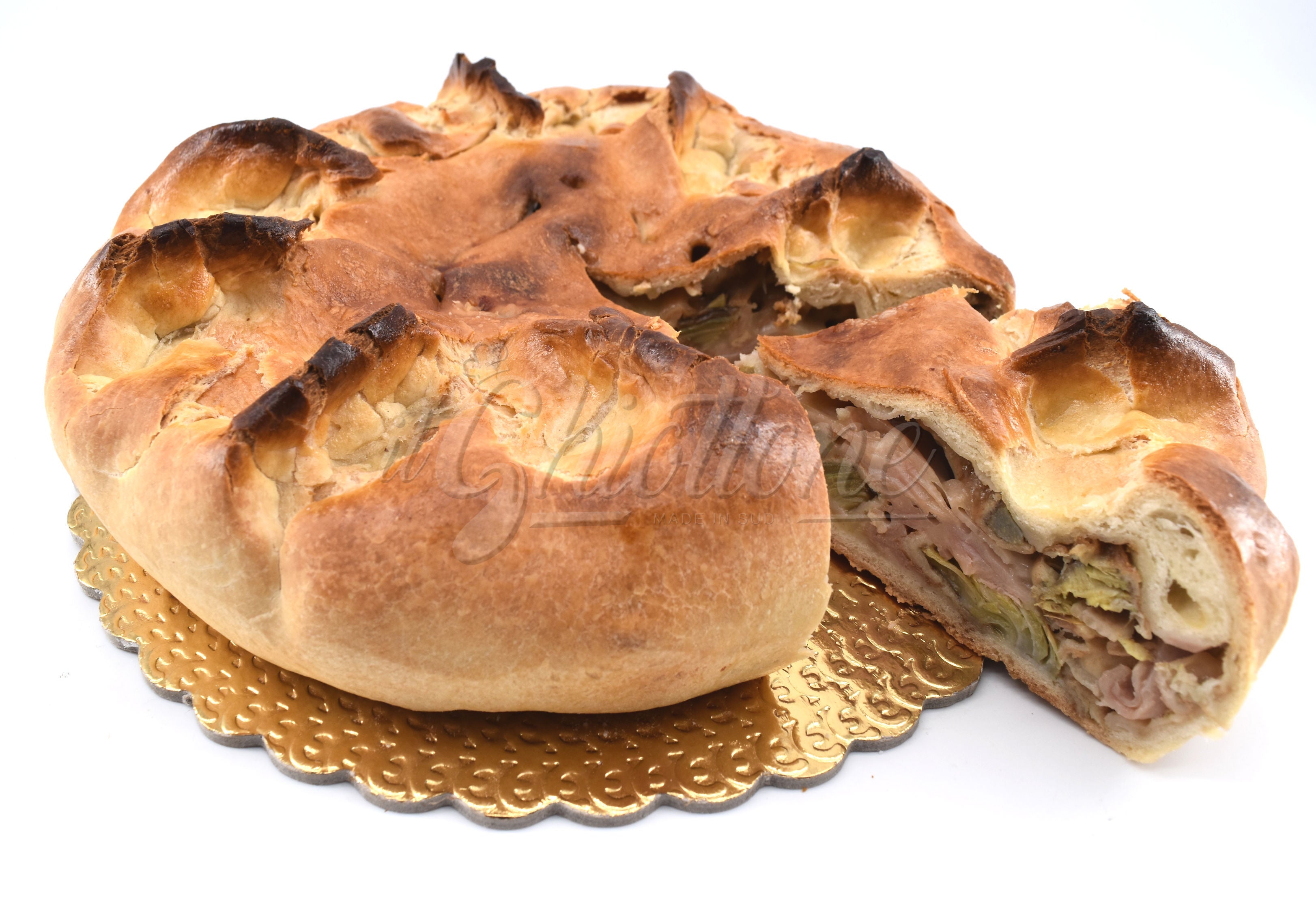 Pizza carciofi + cotto + fiordilatte